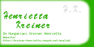 henrietta kreiner business card